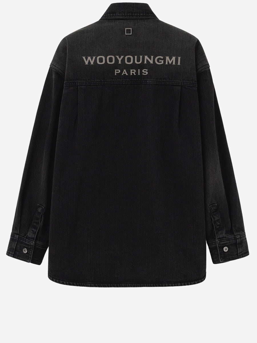 Shirt, Cotton With Logo Black