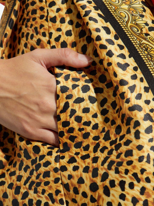 Cheetah Barocco Mini Skirt Polyester