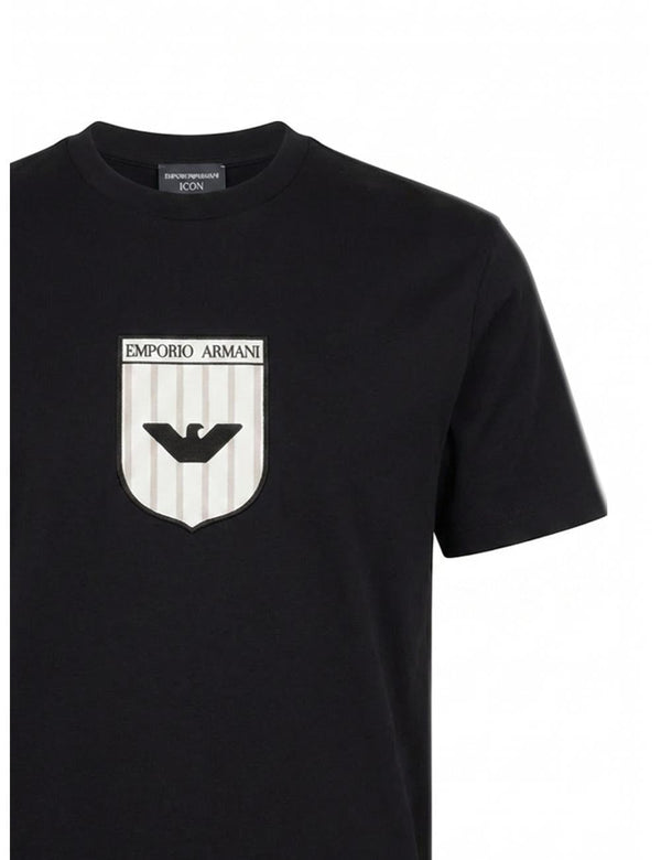 Crewneck T-Shirt Black Cotton T-shirts