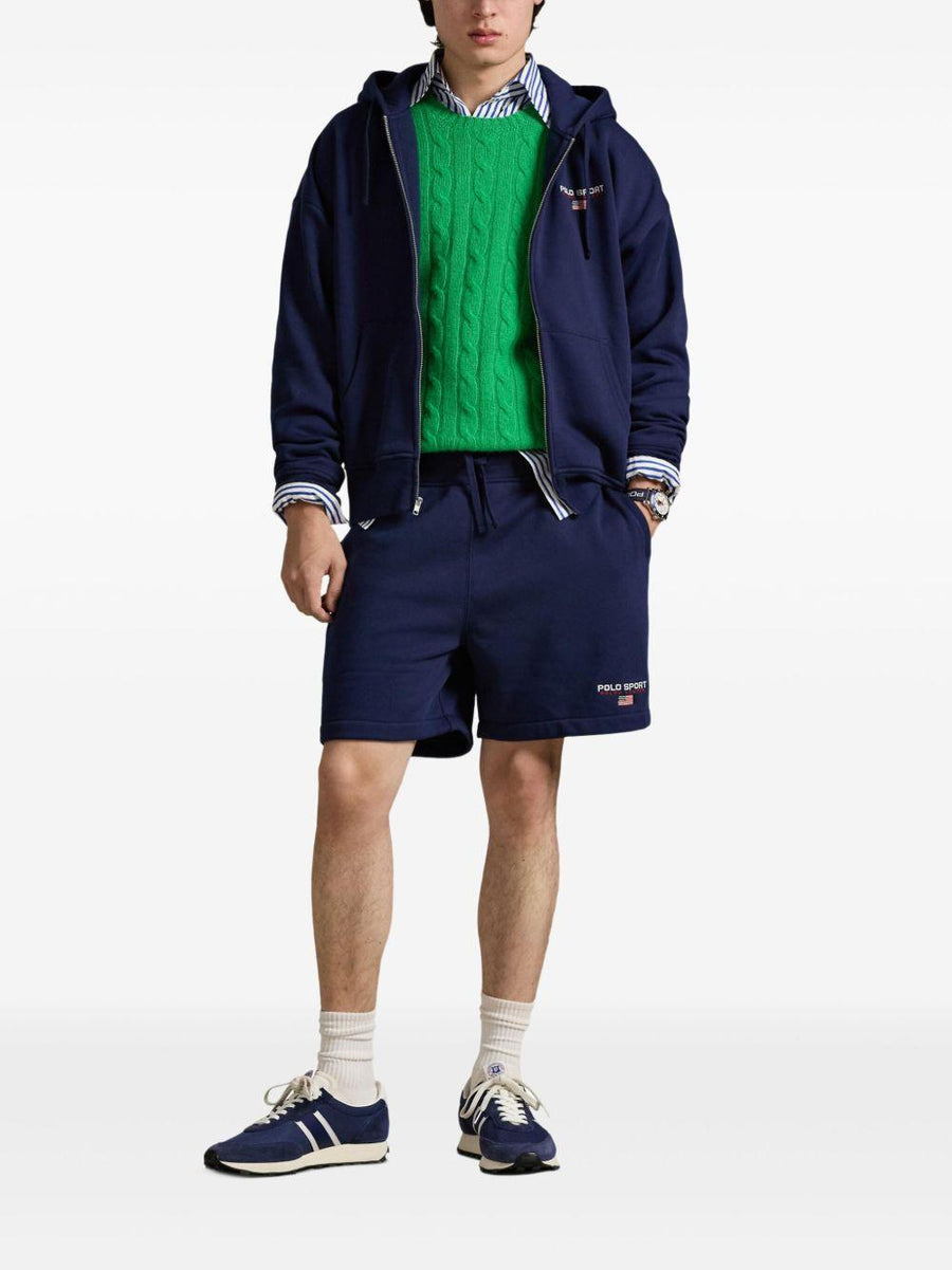 Shorts Sport Blue Cotton