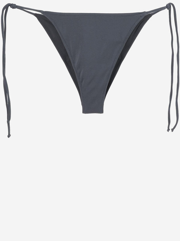 Logo Bikini Bottom Gray Polyamide Swimwear