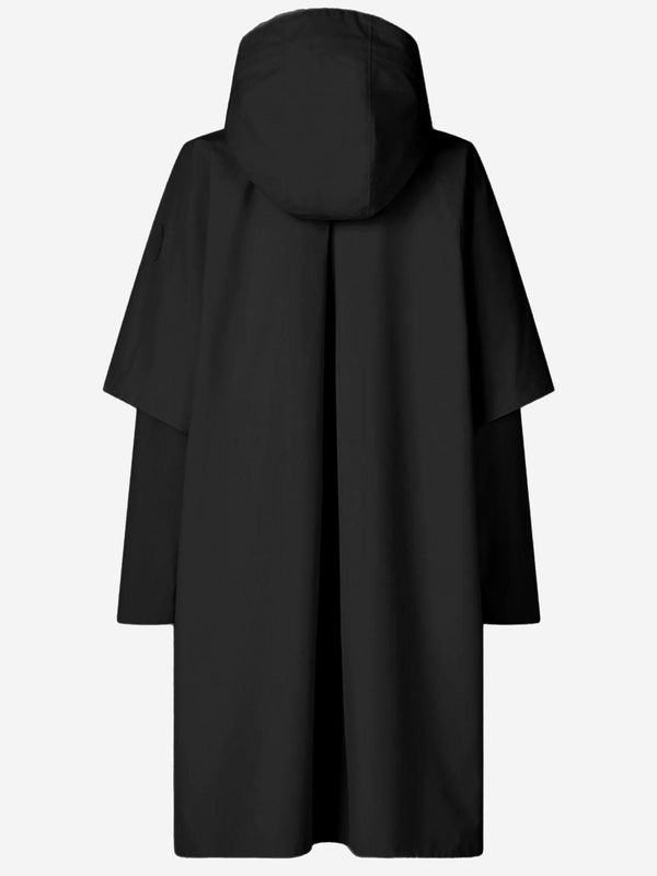 Jacket Nylon With Hood Black Polyester