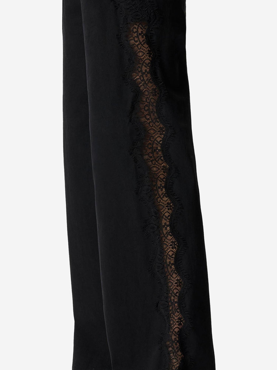 Denim Trousers Black Cotton