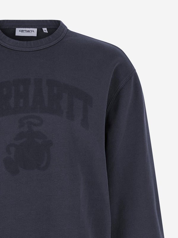 Cotton Sweatshirt With Logo Navy Sweatshirts