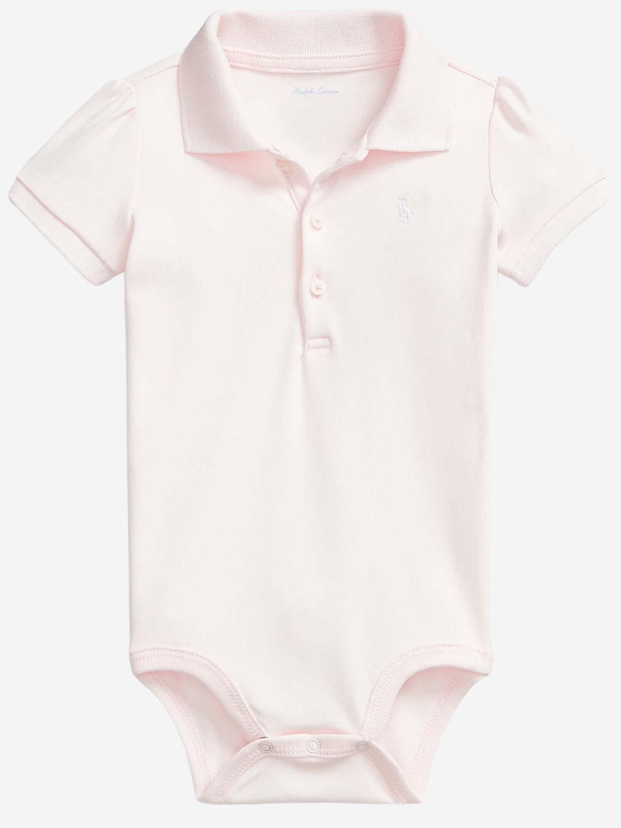 Cotton Bodysuit With Logo Pink Babygrow Sets