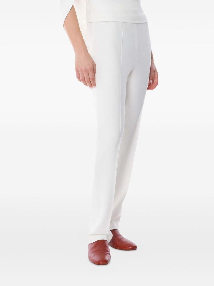 Trousers White Viscose