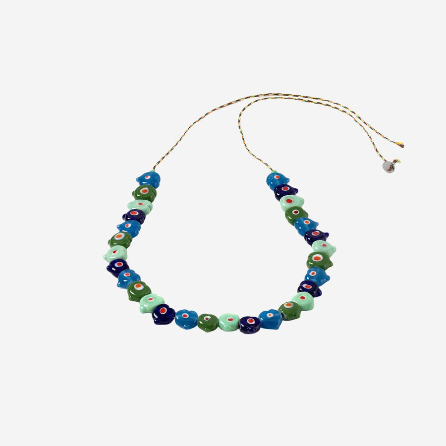 Necklace Heart-Shaped Glass Beads Multicolour