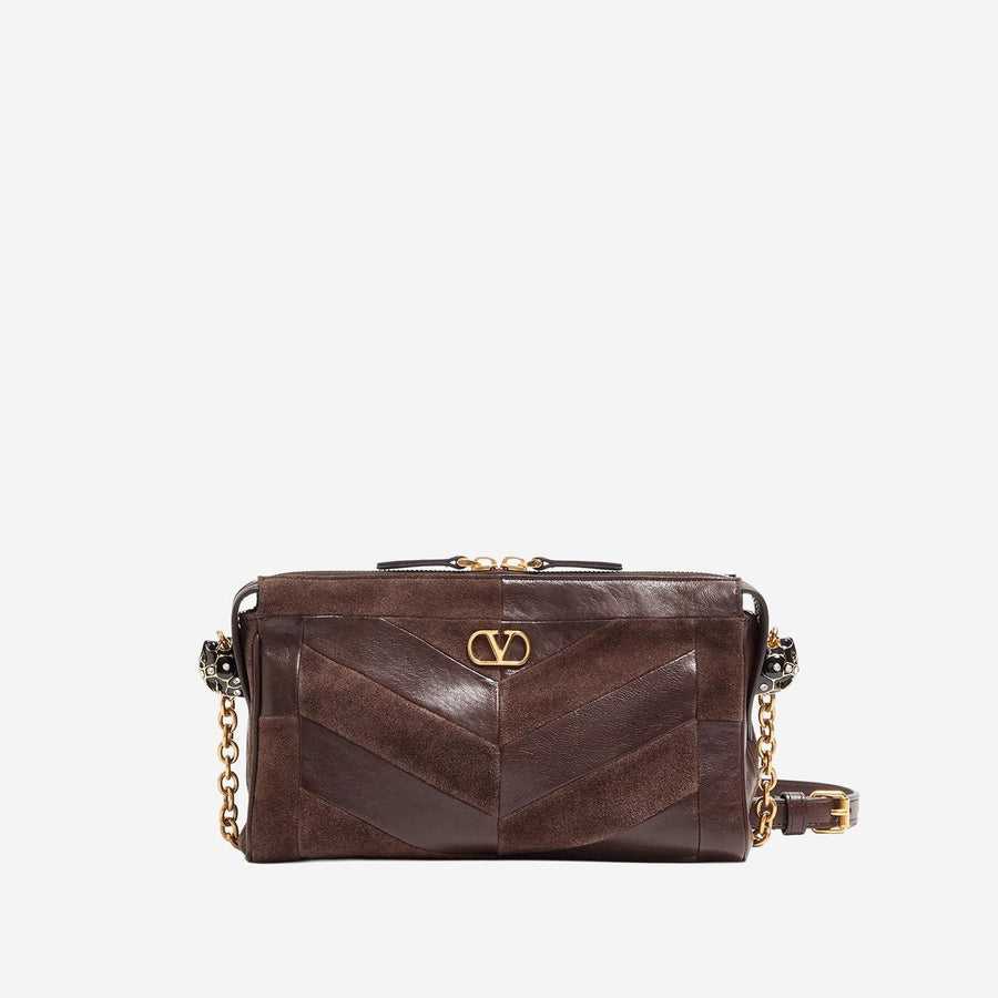Shoulder Bag Panthea Dark Brown Leather