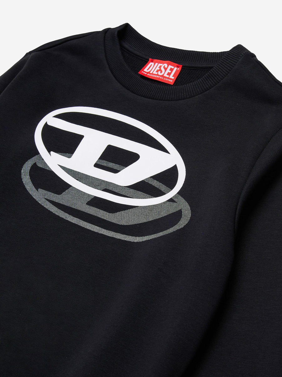 Cotton Sweatshirt With Logo Black Hoods & Sweatshirts