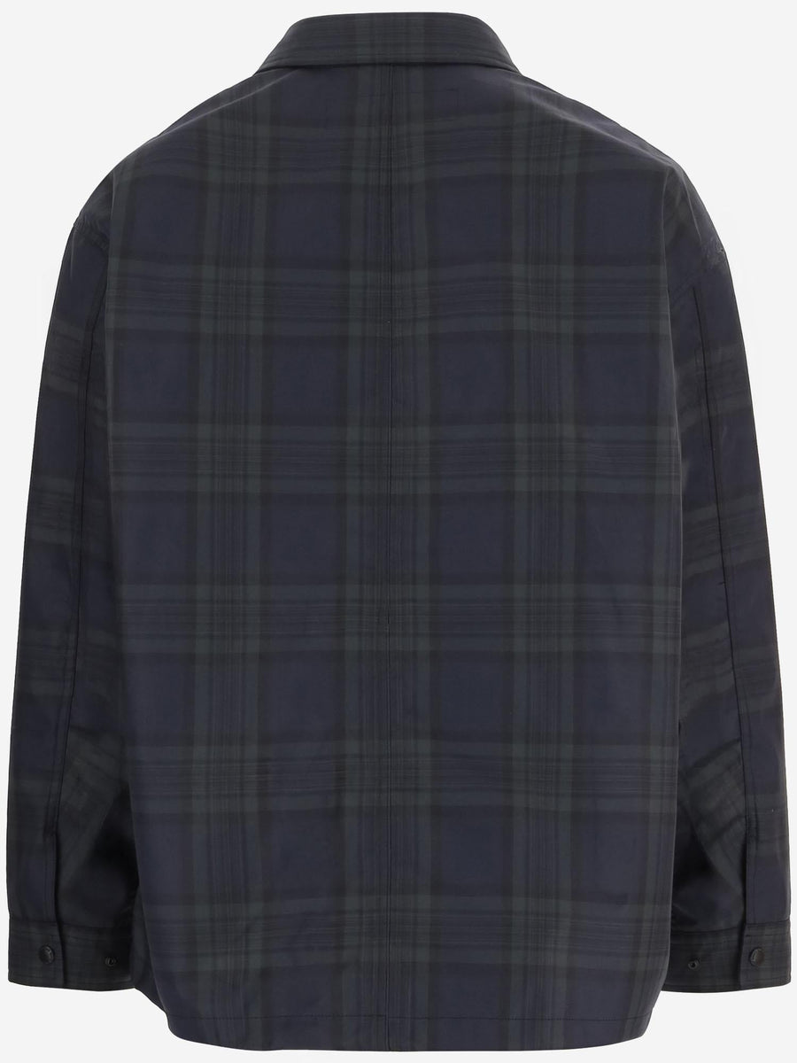 Shirt Cotton-Blend Checked Navy