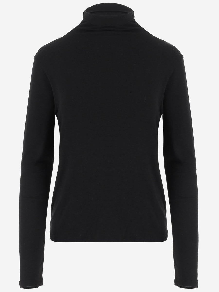 Turtleneck Stretch Modal Black