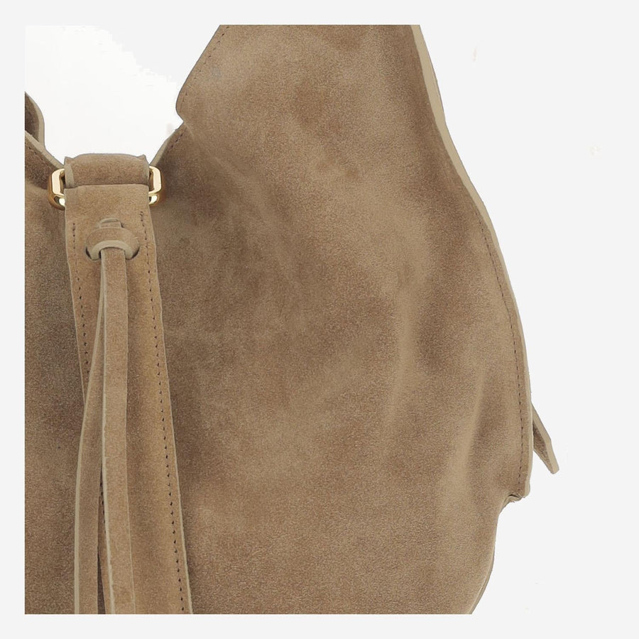 Suede Bag Beige Shoulder