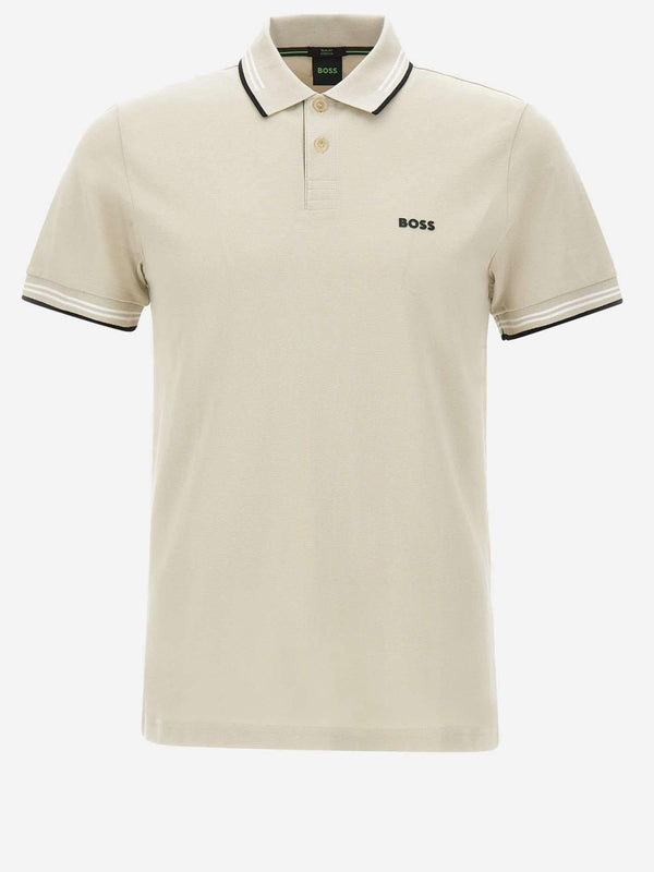 Polo Shirt Light Beige Cotton