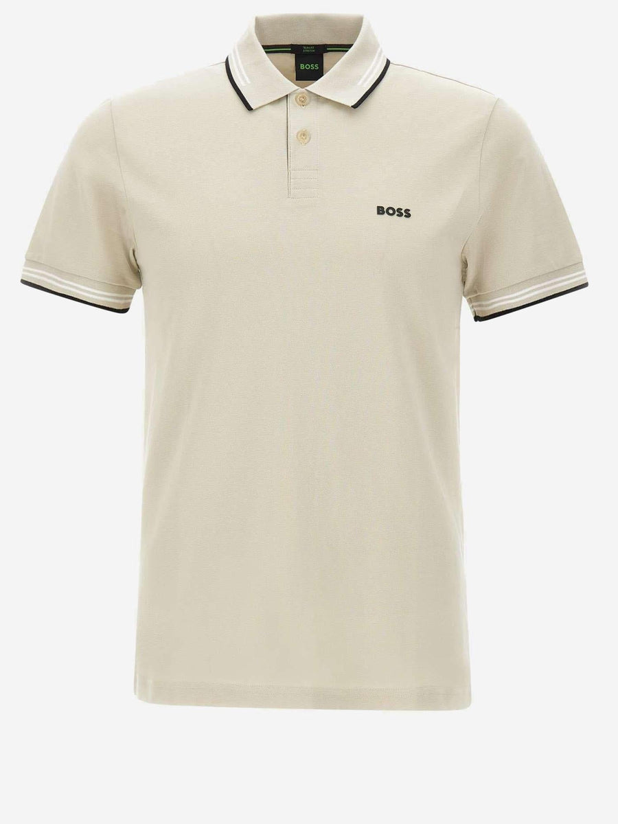 Polo Shirt Light Beige Cotton