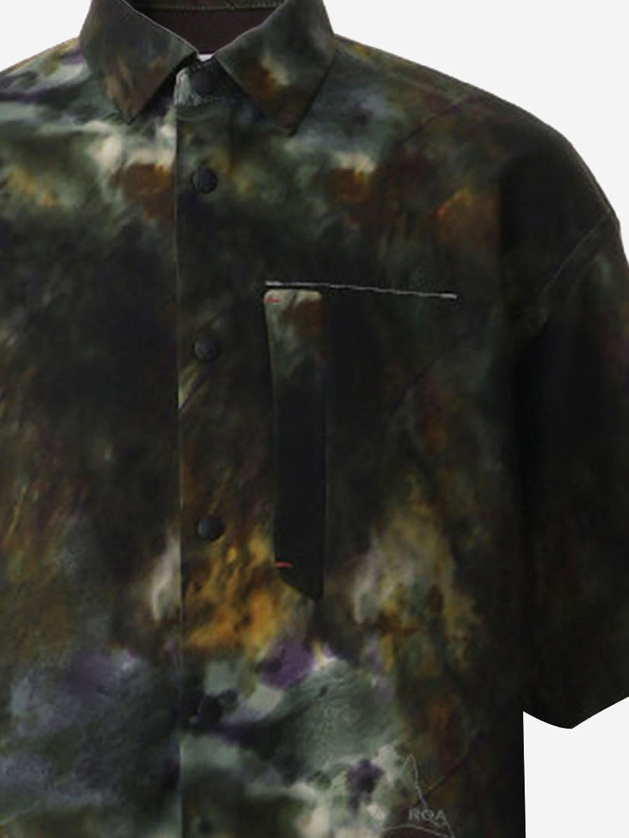 Shirt With Abstract Print, Nylon Multicolour Polyester