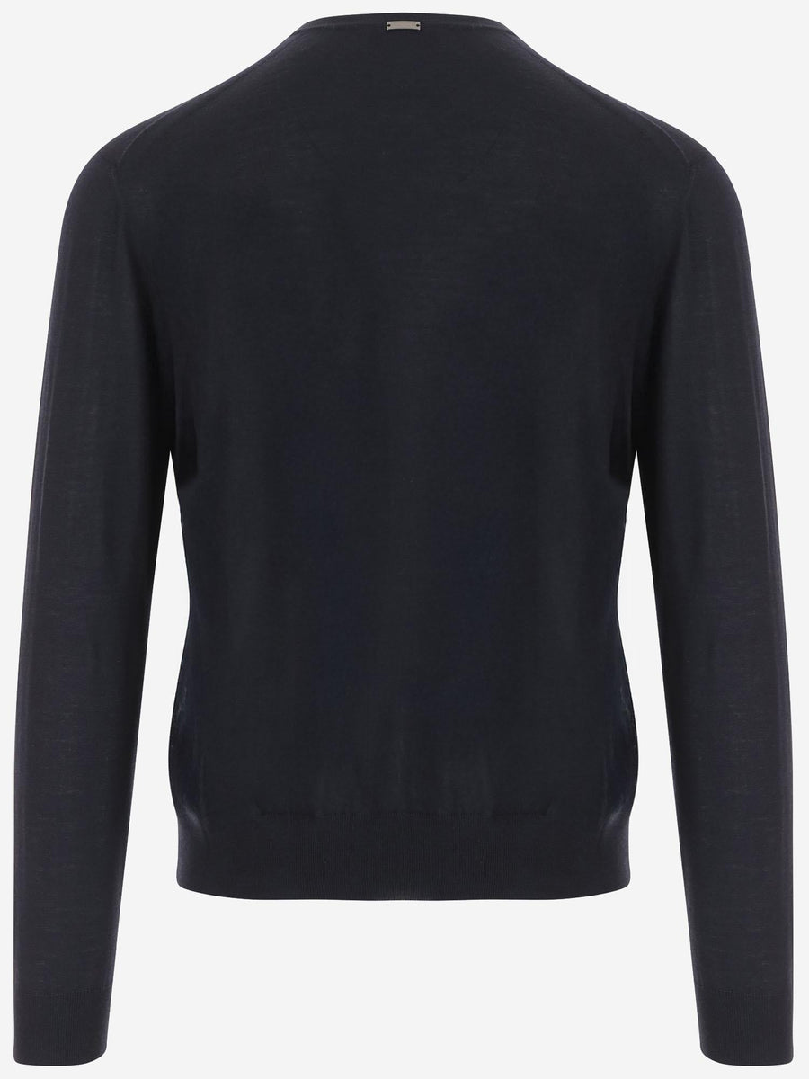 Knit Sweater Dark Navy Blue Main Fabric: Virgin Wool