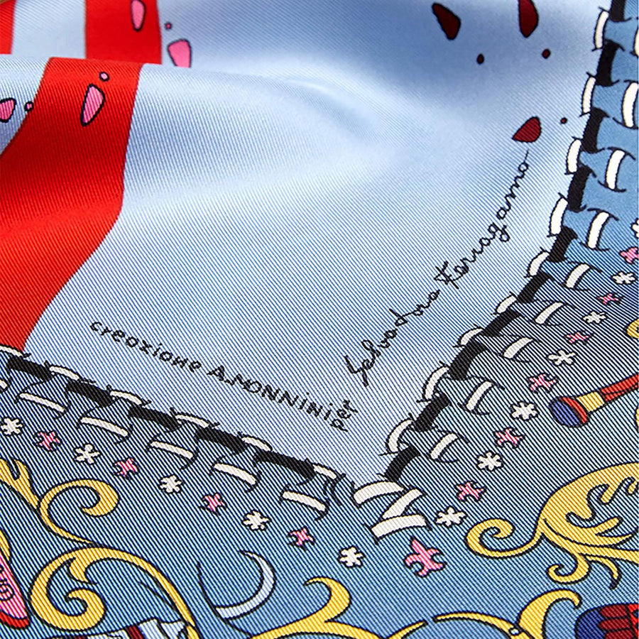 Silk Scarf Blue