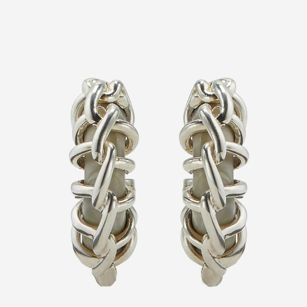 Weave Earrings Silver Sterling