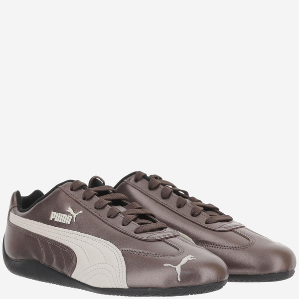 Sneakers Speedcat Metallic Brown Fabric And Rubber Trainers