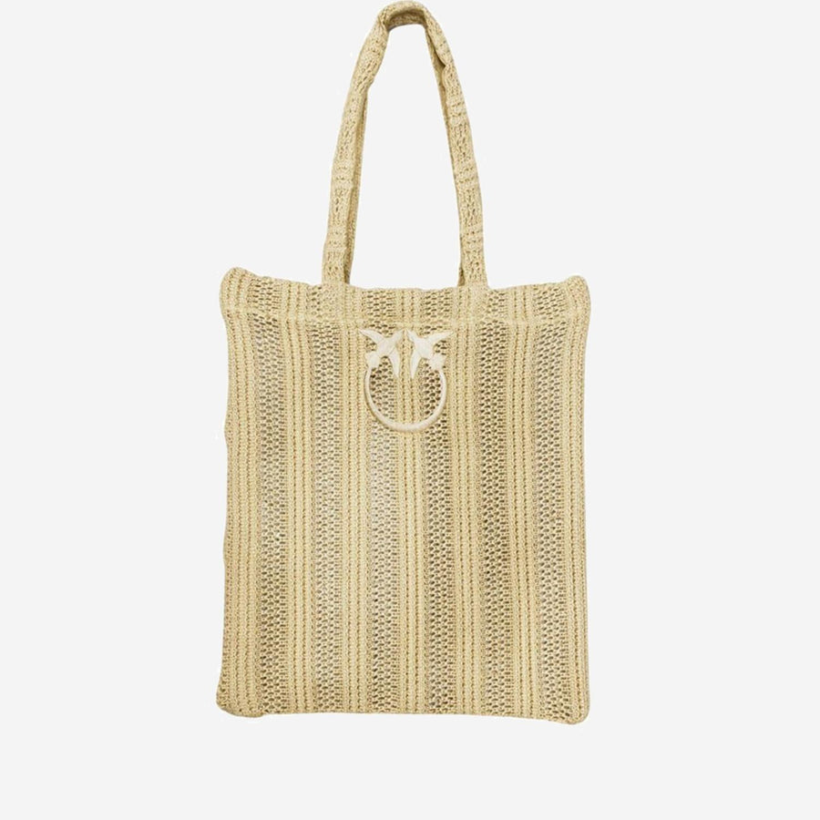 Tote Bag Raffia Yellow Polypropylene
