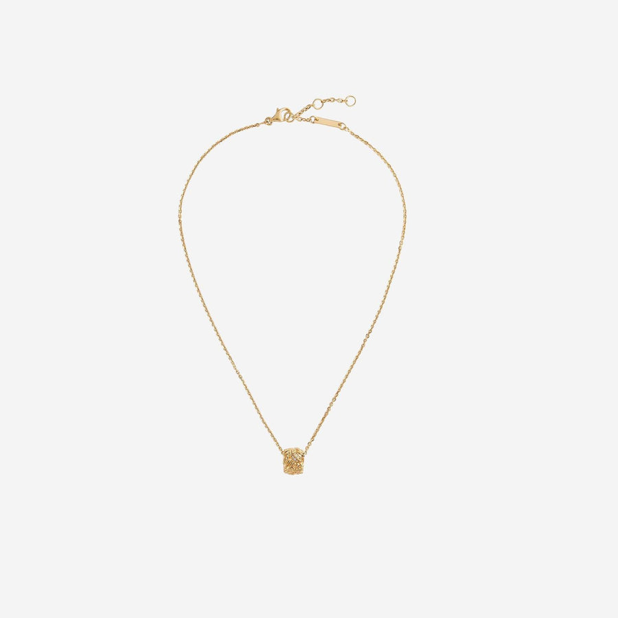 Pendant Necklace Plait Gold Silver
