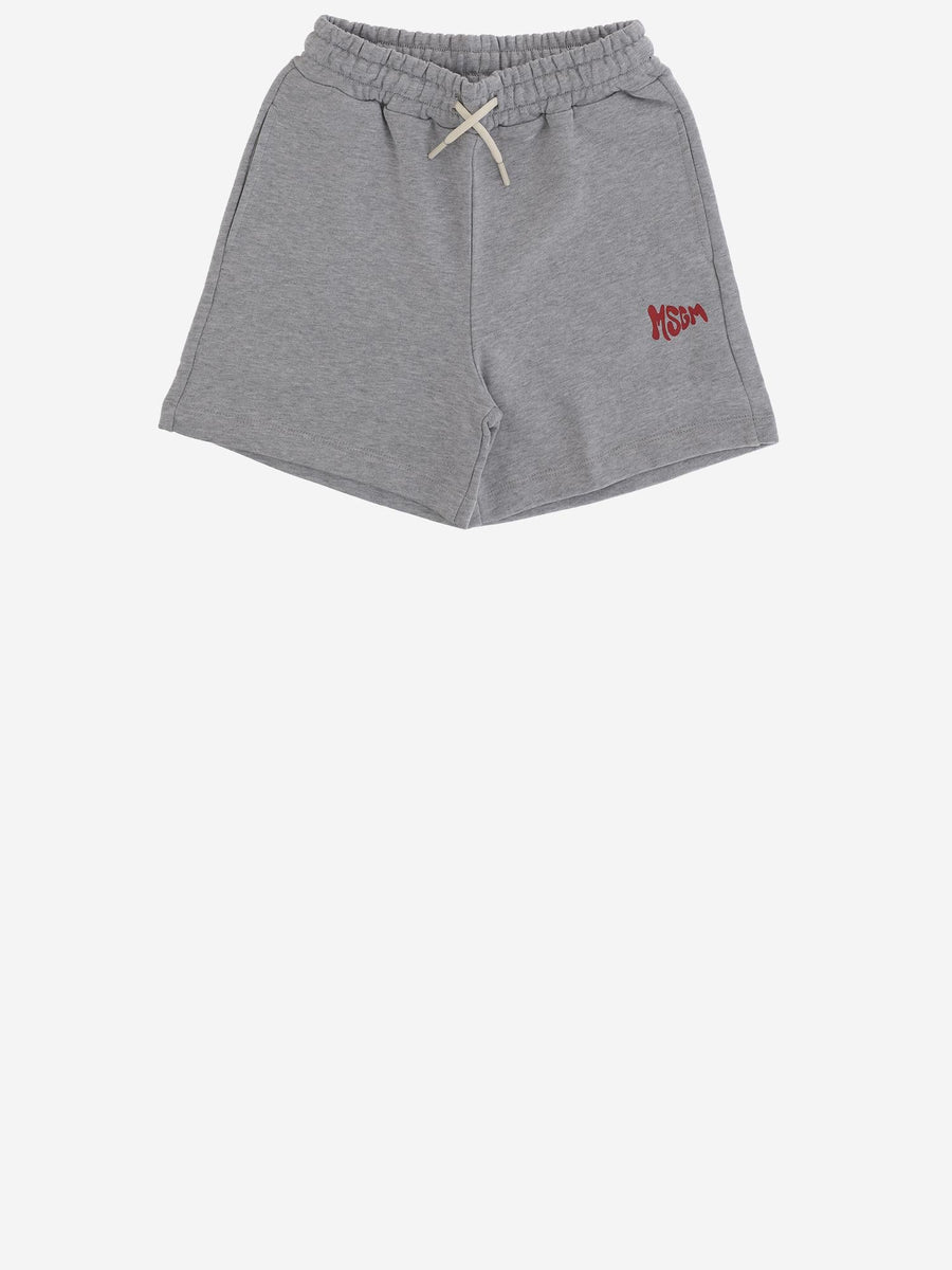 Shorts With Logo, Cotton Grey
