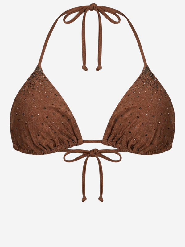 Triangle Bikini Top Annabelle Brown Polyamide Swimwear