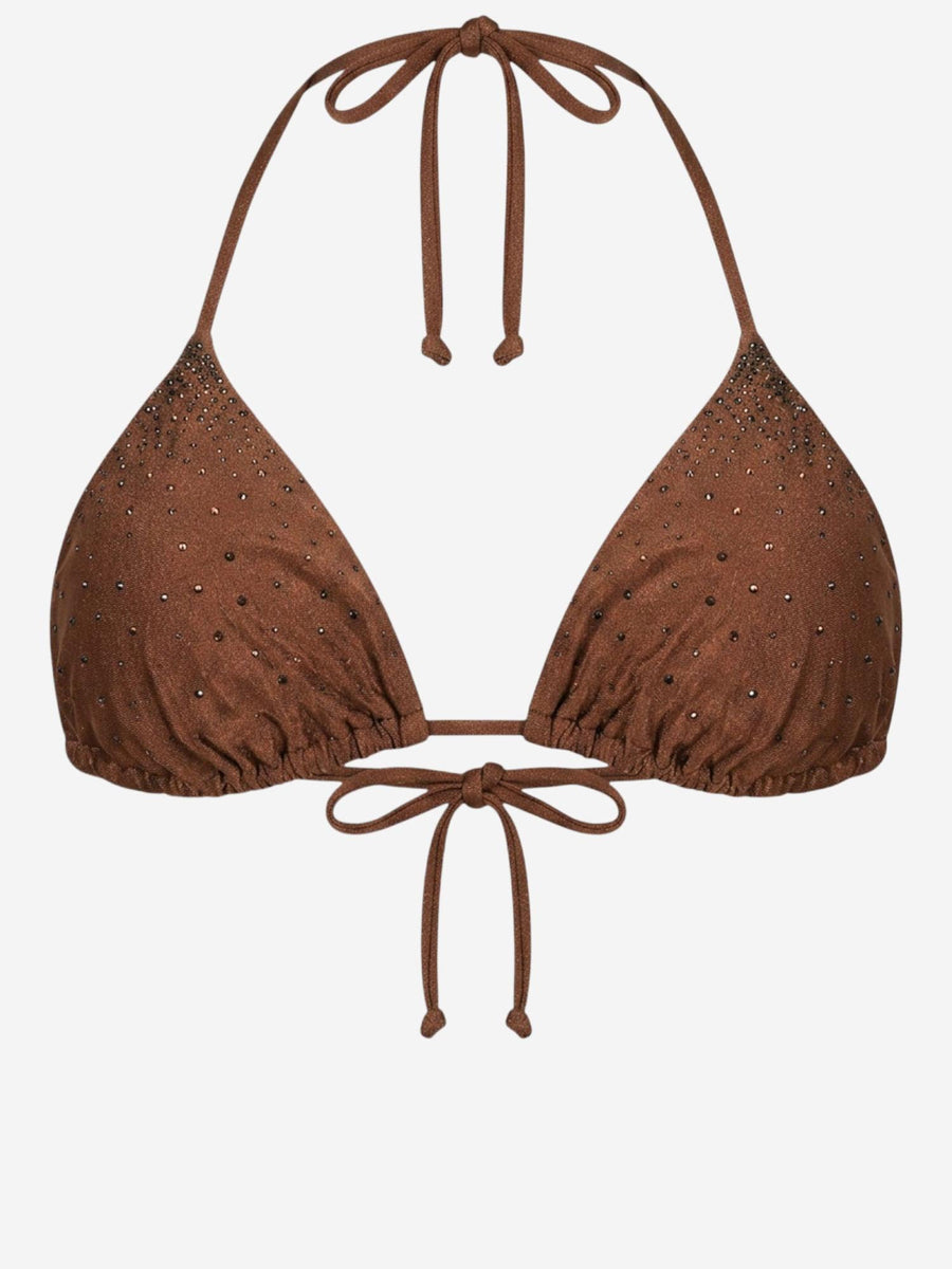 Triangle Bikini Top Annabelle Brown Polyamide Swimwear