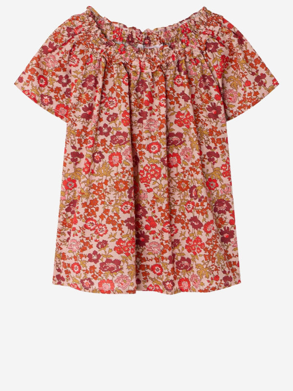 Cotton Top Floral Pattern Organic Blouses And Shirts