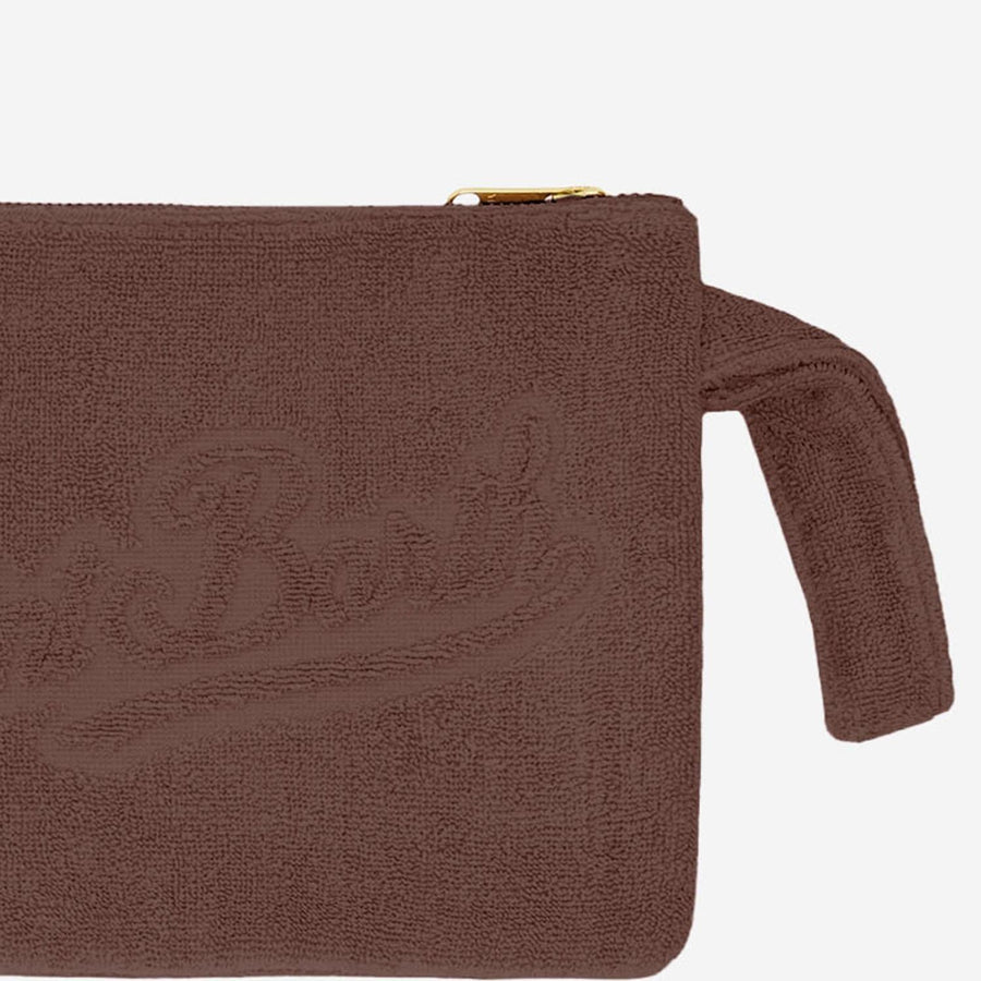 Cotton Clutch Dark Brown Shoulder Bags