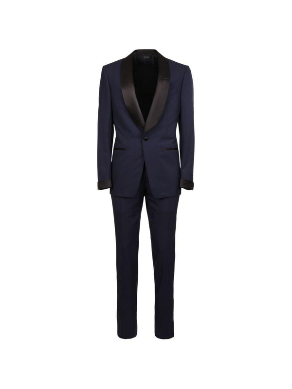Suit Navy Blue Wool-Silk Suits