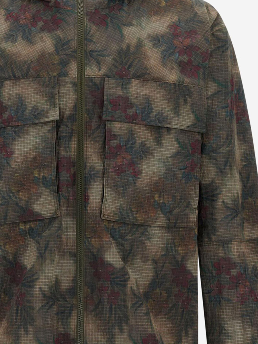 Parka Ripstop Tropical Print Multicolour Jacket