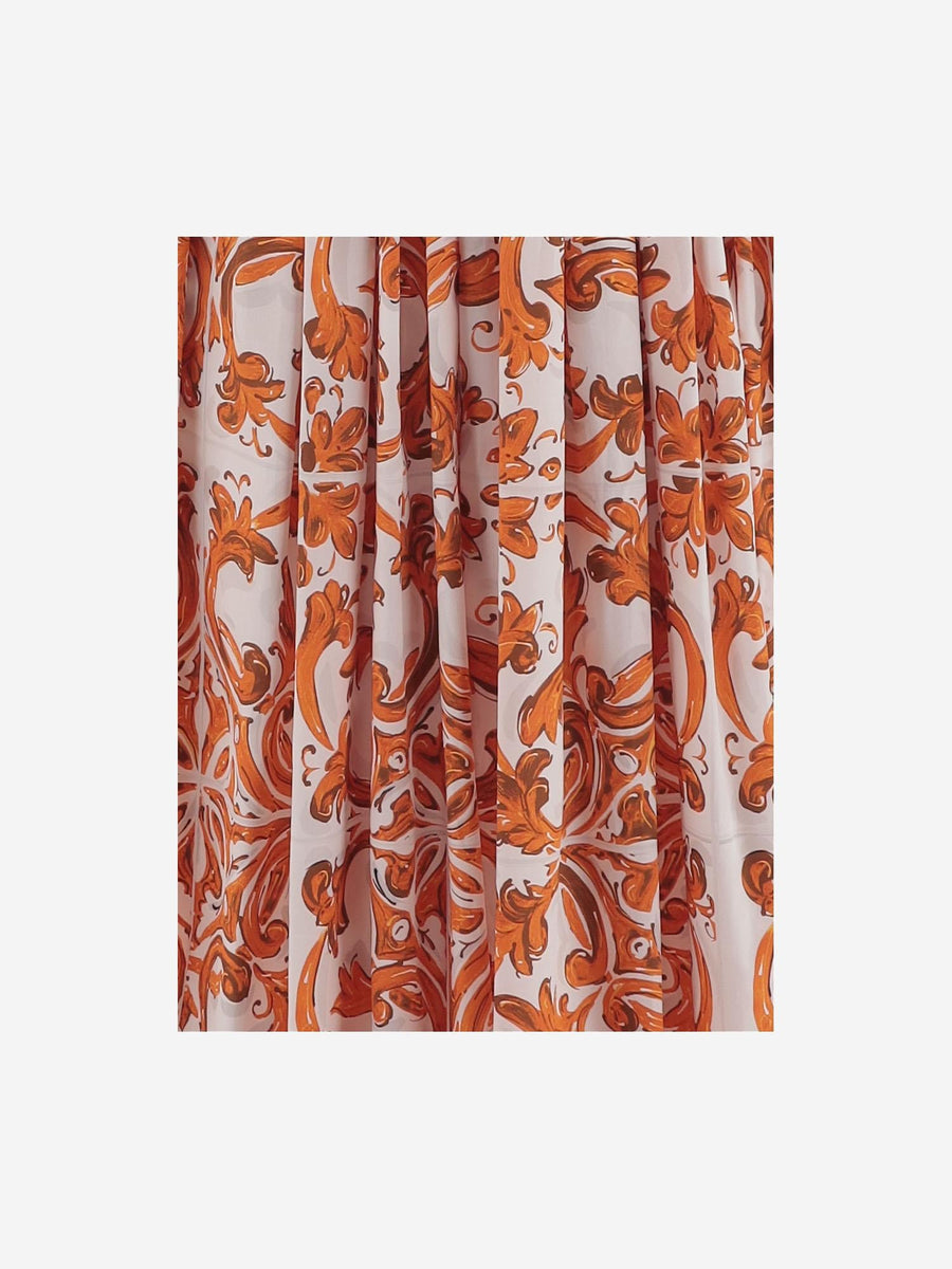 Dress Cotton Poplin Majolica Print Multicolour
