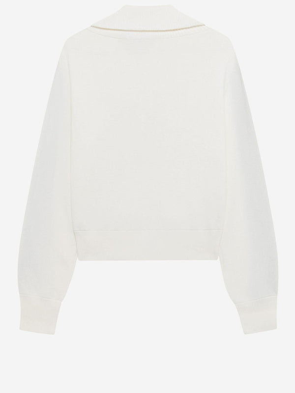 Logo Jacket Viscose Bianco + Nylon Tops