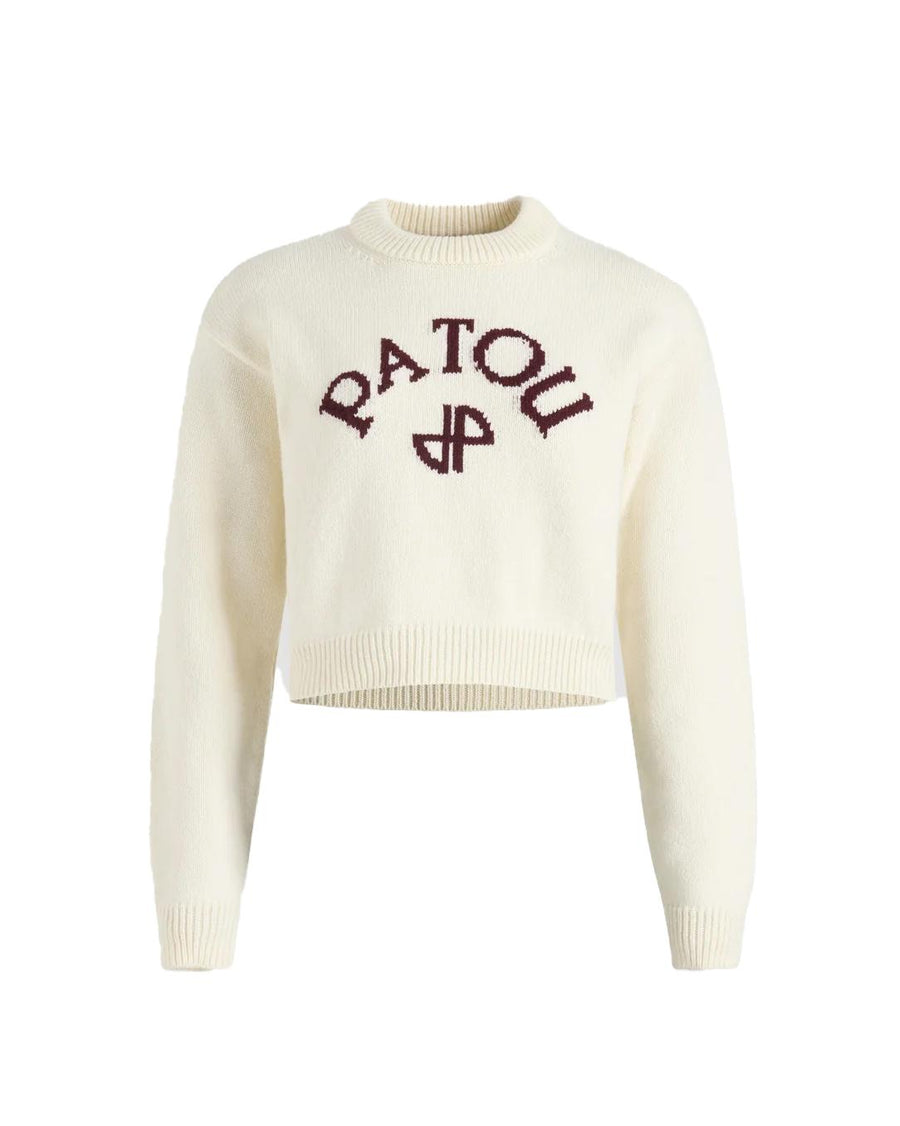 Logo And Jp Monogram Intarsia Jumper - White