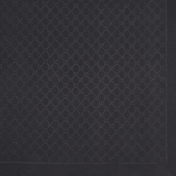 Wool And Silk Gg Lamé Shawl Black Scarf