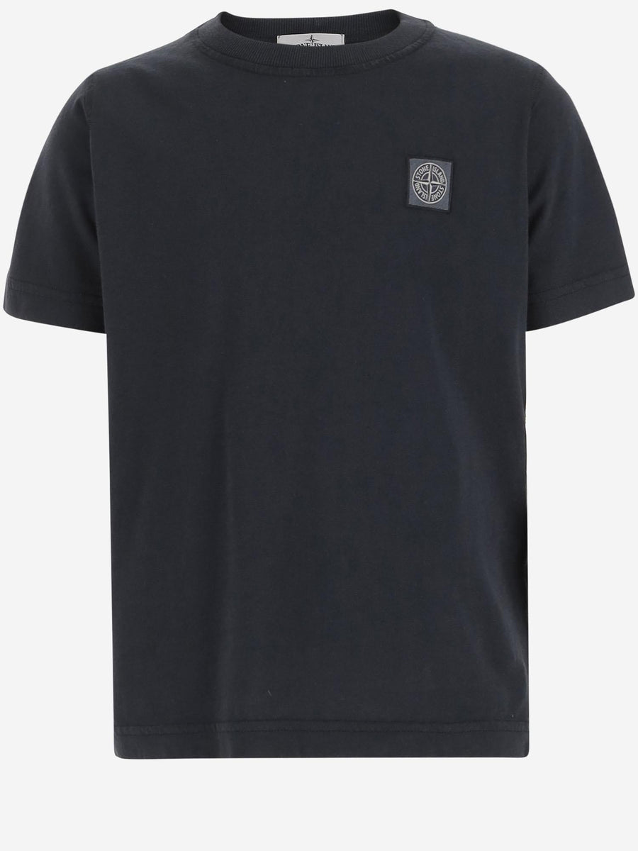 Navy Logo Cotton T-Shirt T-shirts