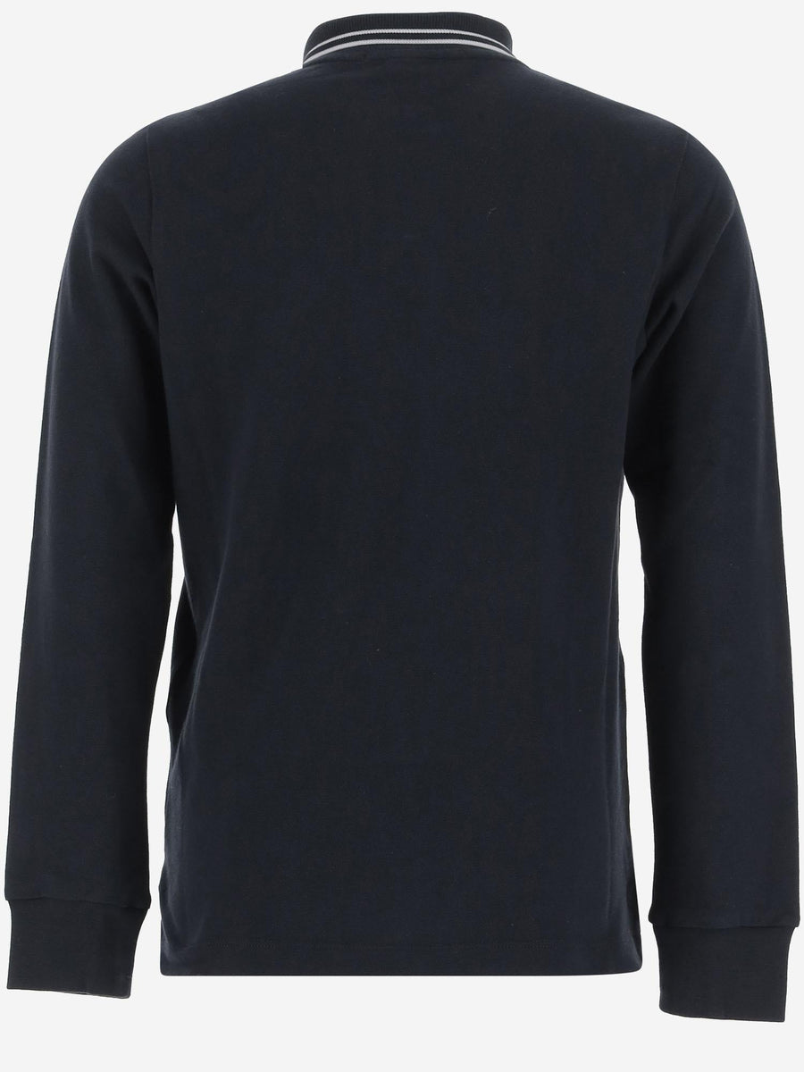 Cotton Polo Shirt With Logo Navy