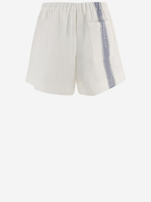 Linen Trousers White Short