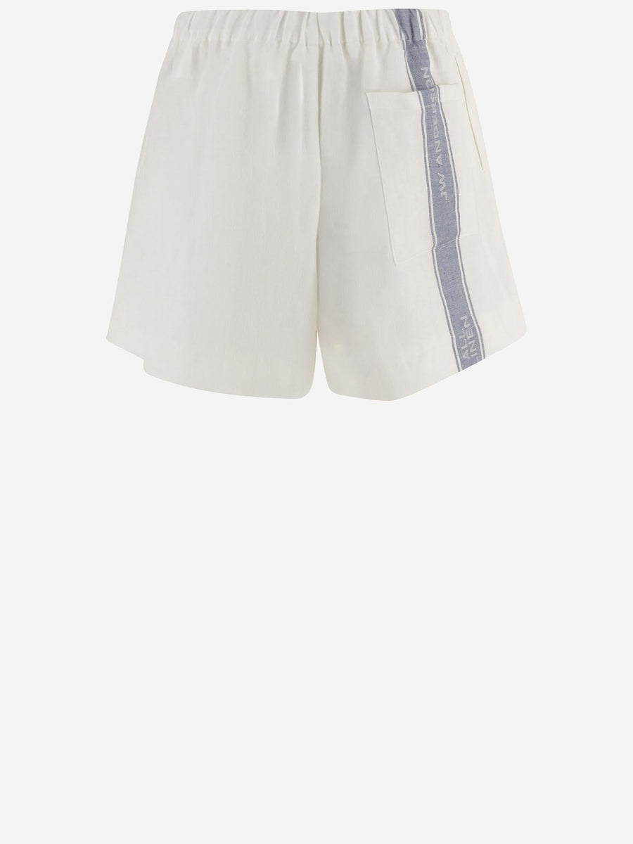 Linen Trousers White Short