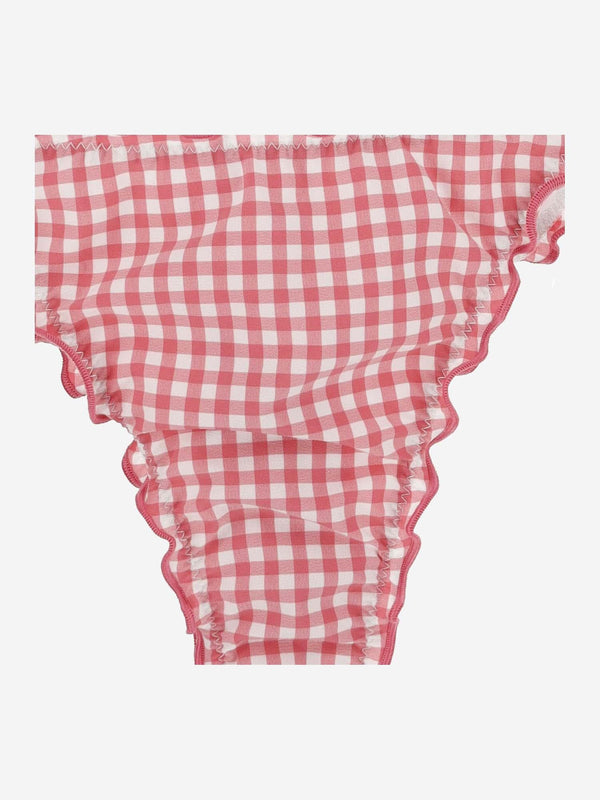 Bikini Briefs Checkered Multicolour Polyamide Swimwear