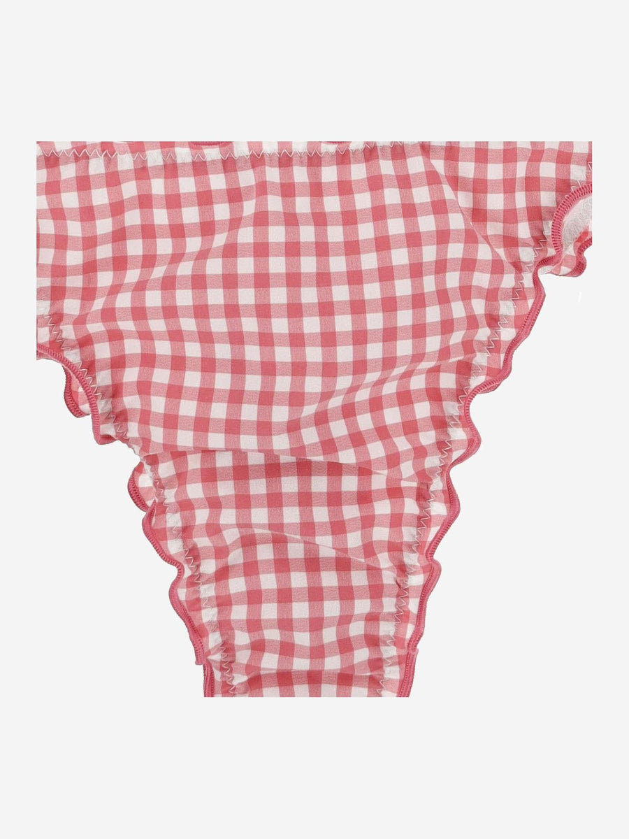 Bikini Briefs Checkered Multicolour Polyamide Swimwear