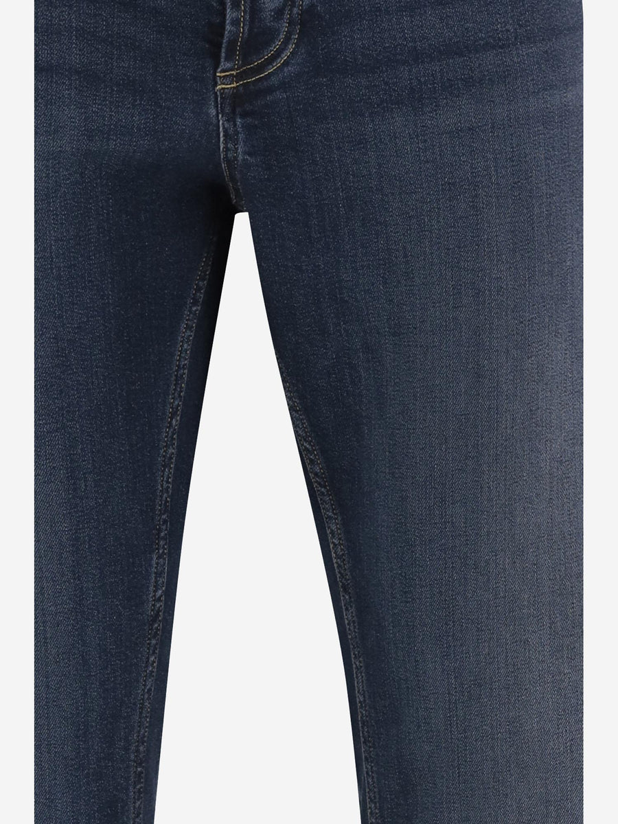 Stretch Cotton Denim Jeans Dark Trousers