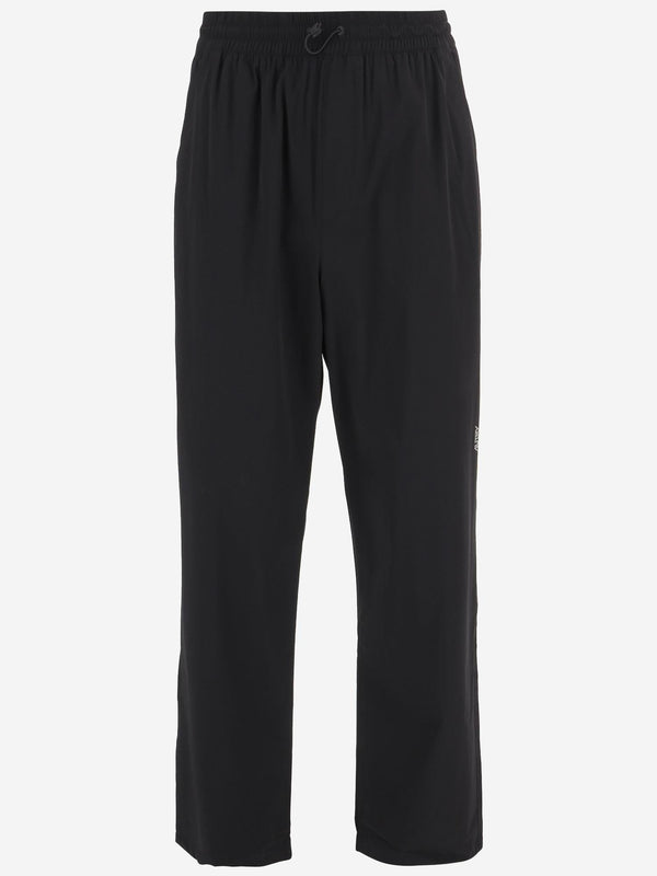 Nylon Pants With Logo Black Polyamide Trousers