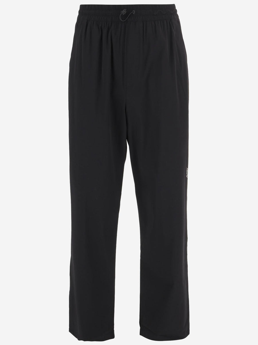 Nylon Pants With Logo Black Polyamide Trousers