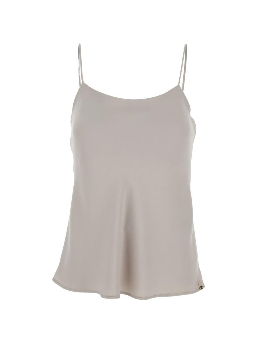 Top Beige Polyester Tops
