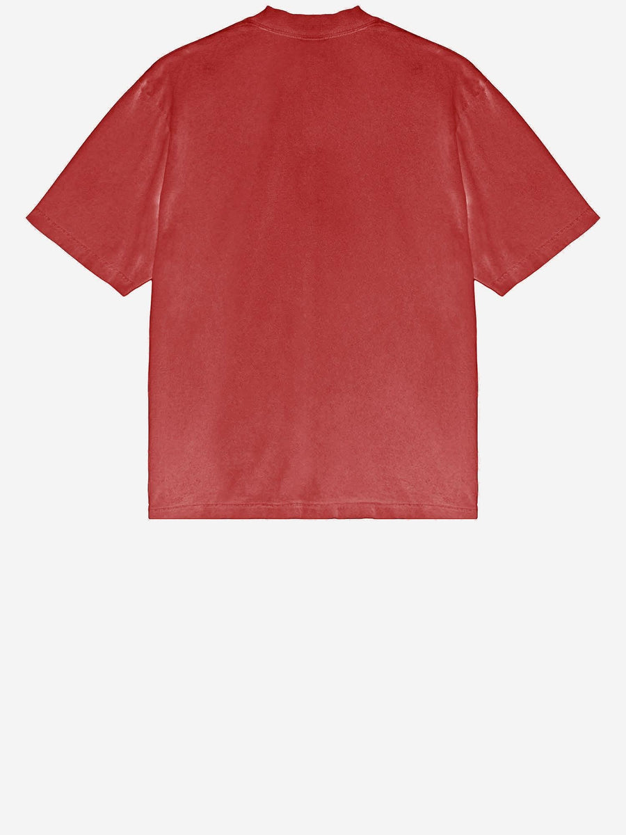 Cotton T-Shirt With Logo Print Red T-shirts