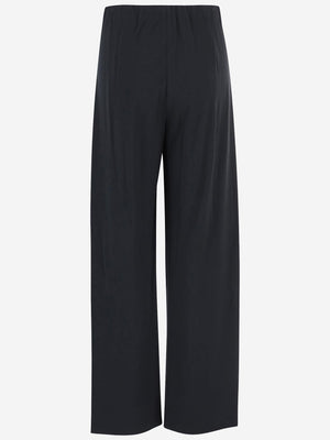 Fabric Pants Navy Acetate Trousers