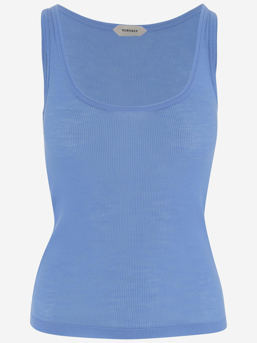 Wool Top Light Blue Tops