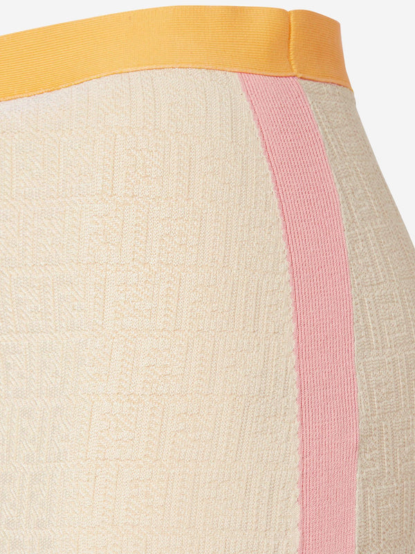 Skirt Cotton And Silk, Beige